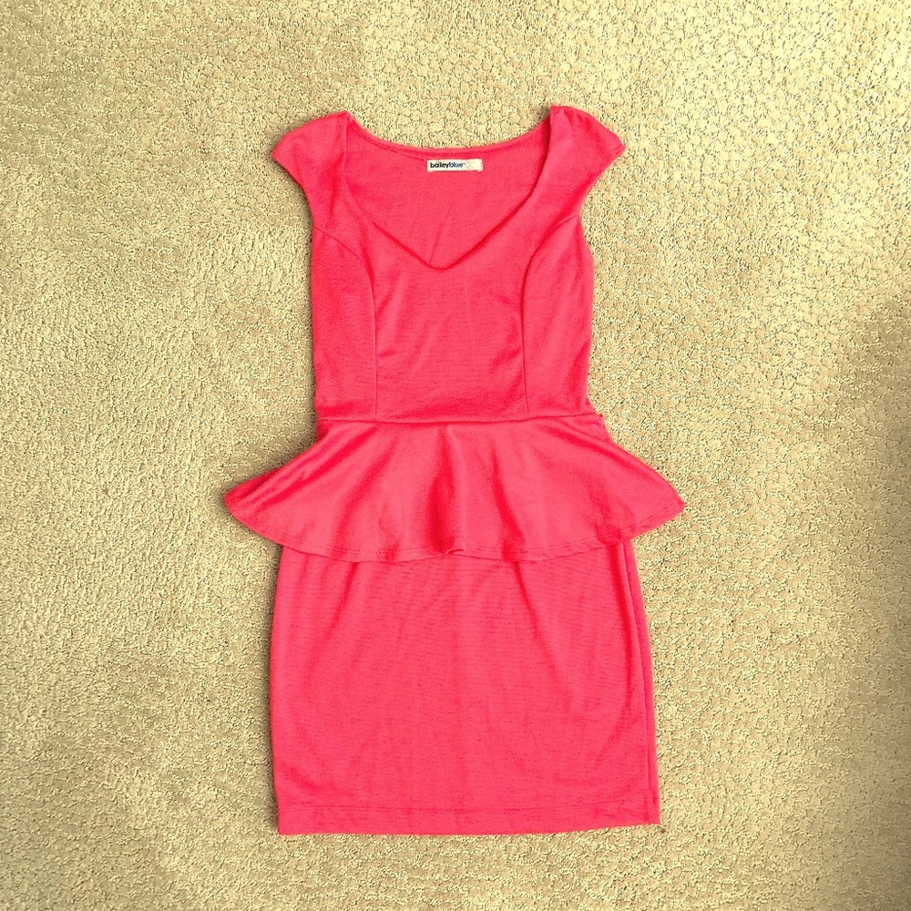 Pink Peplum Dress